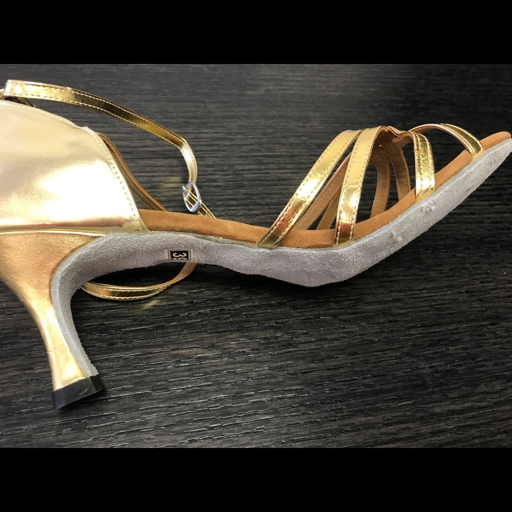 Gold dance shoes size 8-9